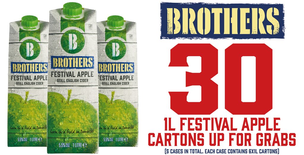 Brothers Cider on Twitter "*RT* WIN 30 CIDER CARTONS! Complete our Festival Survey for your