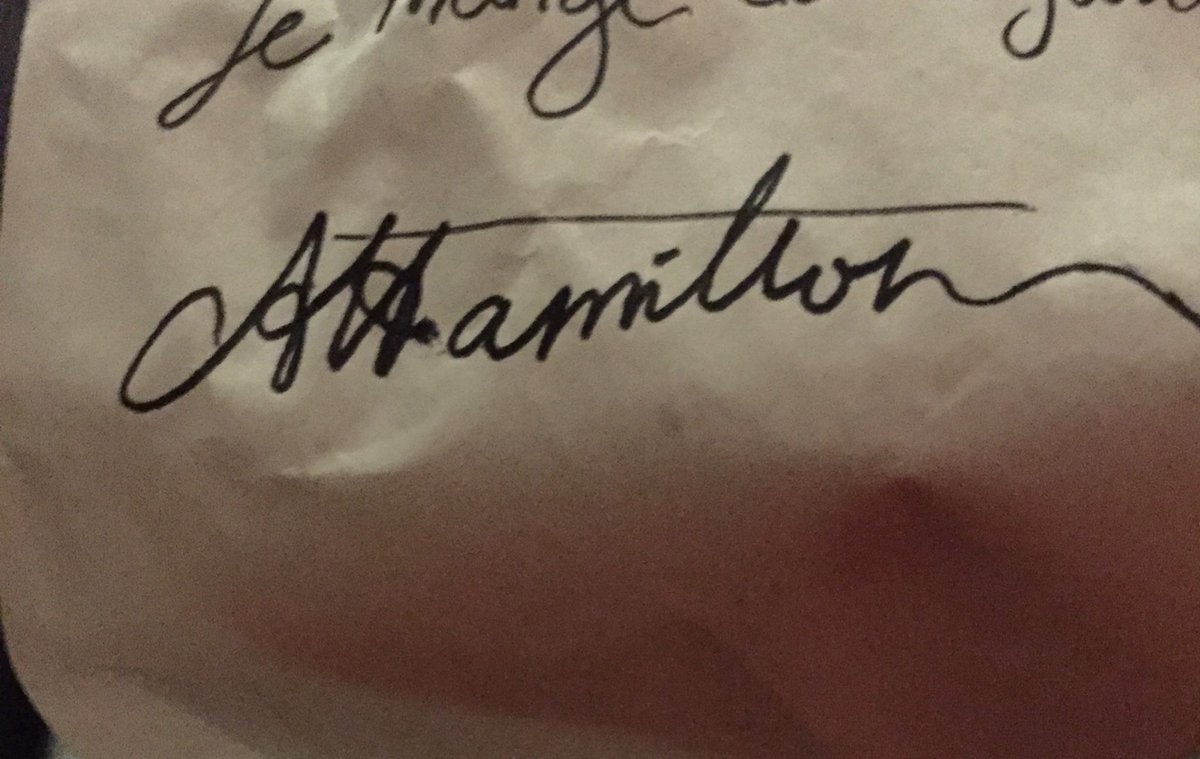 AlexHamildone's tweet image. [Here's me, forging Alexander's signature like the trash I am-

I think I did pretty well to say I did it from memory]