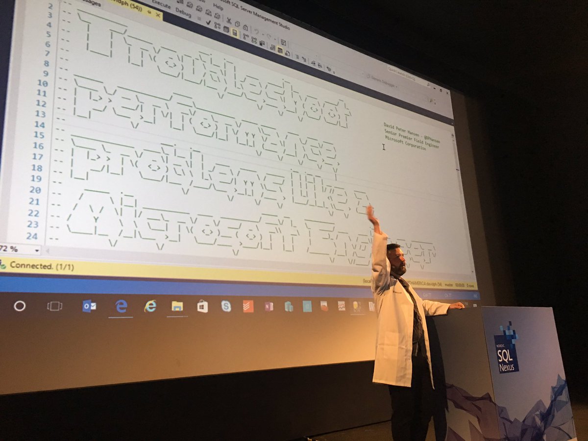DoktorKermit's tweet image. New session is starting ;) @DPHansen is demoing and more at #SQLNexus