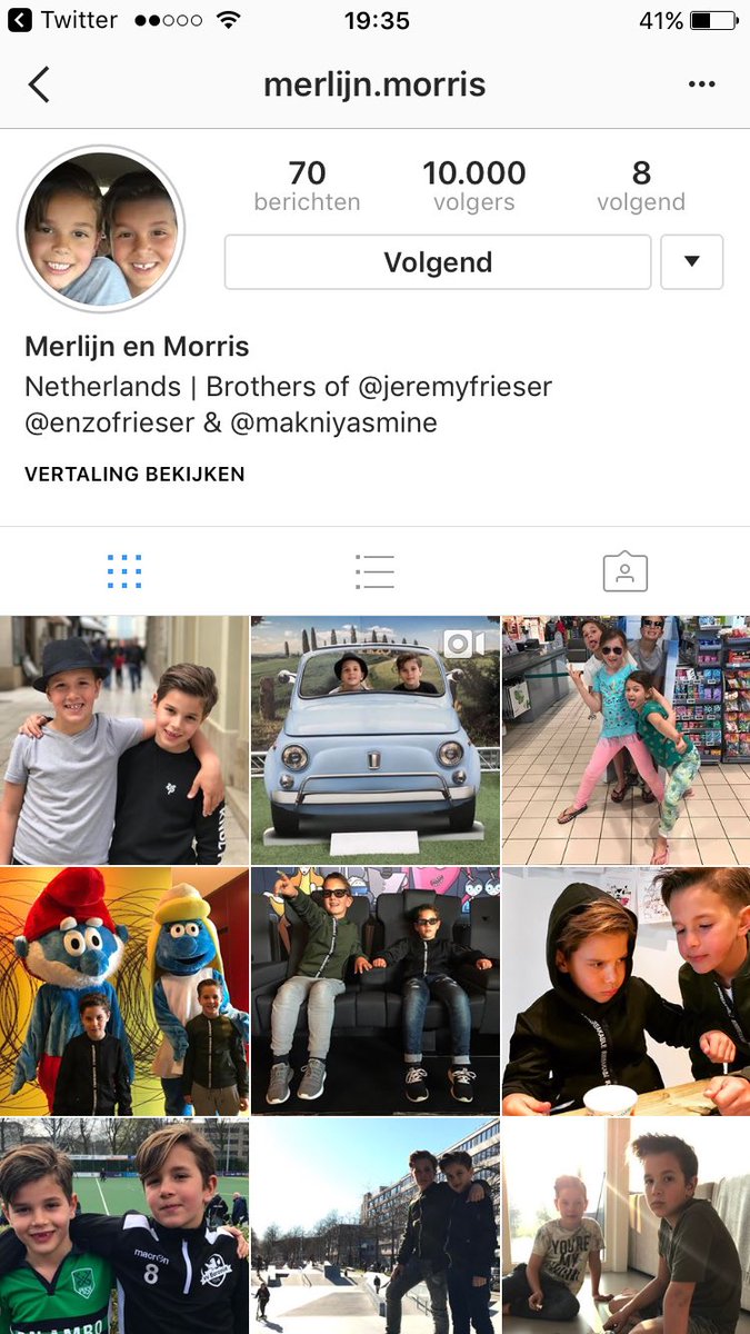 Eyy m'n broertjes hebben 10ak op instagram!