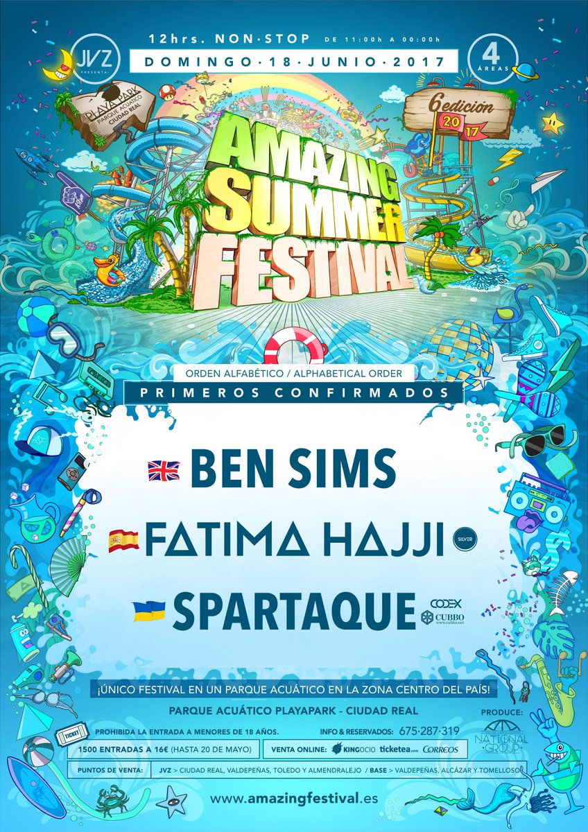 SIGUENOS , RT y podras ganar 5 entradas dobles para <a href="/AmazingFestiva/">nisu 12346</a>  <a href="/djbensims/">Ben Sims</a> <a href="/fatimahajji/">Fatima Hajji</a> <a href="/Spartaque/">Spartaque</a> ENTRADS ya a la venta x 16€ #asf2017
