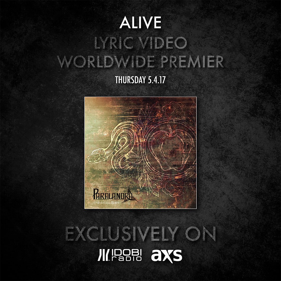 plusonepub's tweet image. Hard Rockers @paralandra_rock Premiere Alive Tomorrow with @idobiradio @axs