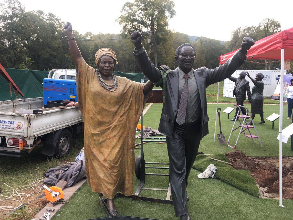 AfricaMonth statue of Adelaide and Oliver Tambo. 2017 theme 'The Year