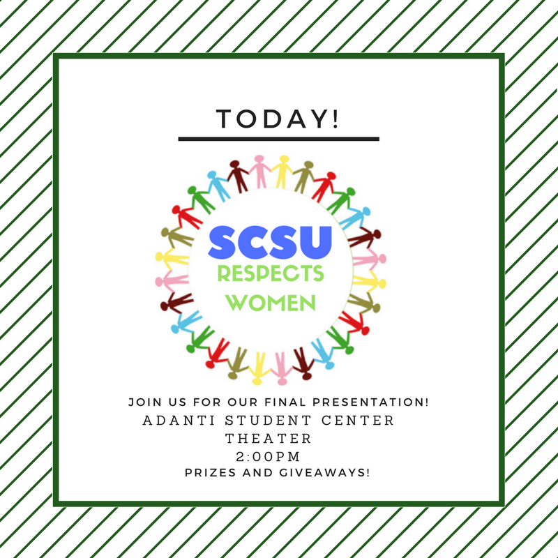 SCSURespect's tweet photo. Join us TODAY in the ASC Theater! 2:00PM! #SCSURespect @ComScsu @SCSURespect @SCSUTopOwl https://t.co/slj6h511LV