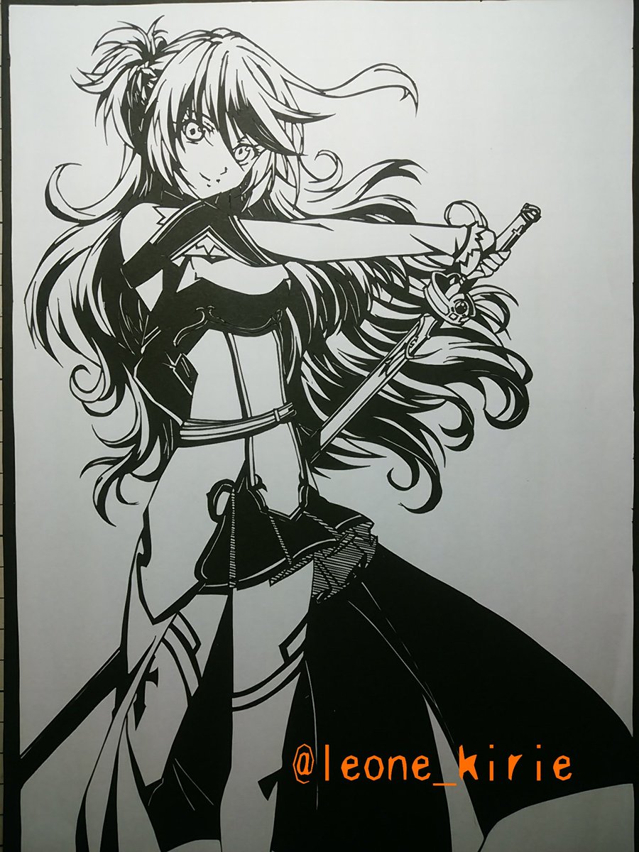 レオーネ A Twitter テイルズオブリンク Sao コード レジスタコラボのミラを切らせて頂きました 髪の毛がキレイに切れたかなって思います W 切り絵 テイルズオブリンク Saoコードレジスタ クラフター同好会