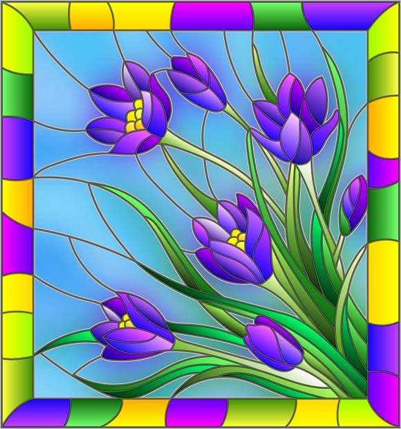 Cross Stitch World On Twitter Brighten Up Your Week With A Free Pattern Https T Co F6imcqomjd Crocus Stainedglass Free Crossstitch Pattern Flower Https T Co Dqeorgip8b