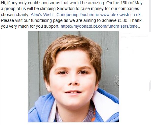 MAB_TIME's tweet image. Hi lovely people, we are climbing Snowdon on 18.5.17 for @alexswish To sponsor us please visit our fundraising page mydonate.bt.com/fundraisers/ti……