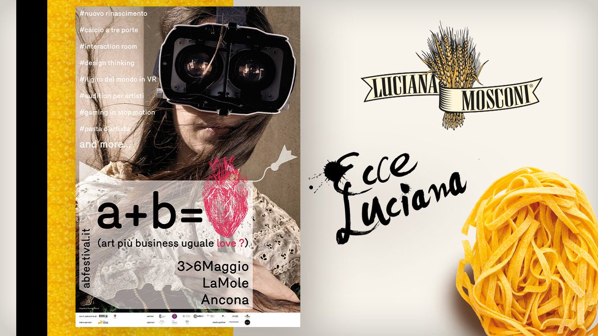 Vi aspettiamo il 3 e il 4 Maggio a La Mole Ancona per visitare la mostra d'arte #ecceluciana, non mancate! #LucianaMosconi #pastadartista