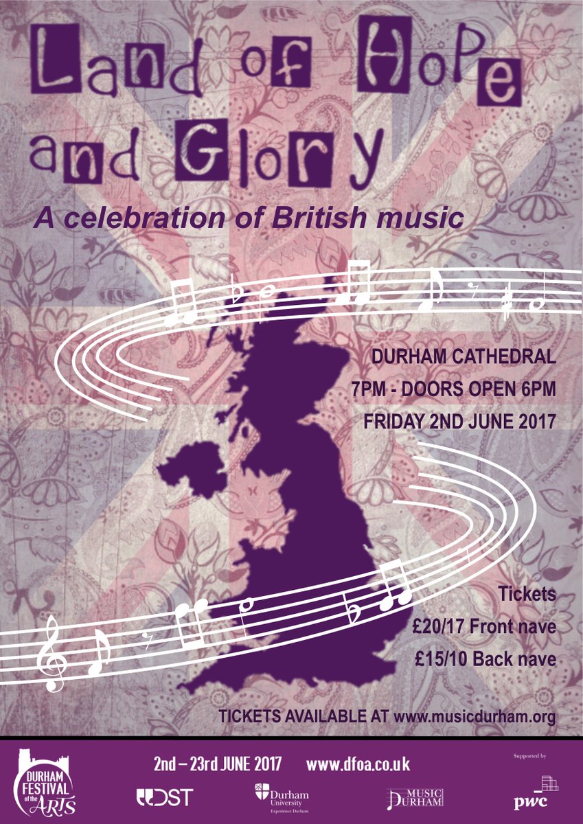 Land of Hope and Glory Concert in the Cathedral 2nd June - GRAB YOUR TICKETS NOW!! #dfoa17 #WeAreDU #DUmakeithappen
musicdurham.org/event/music-du…