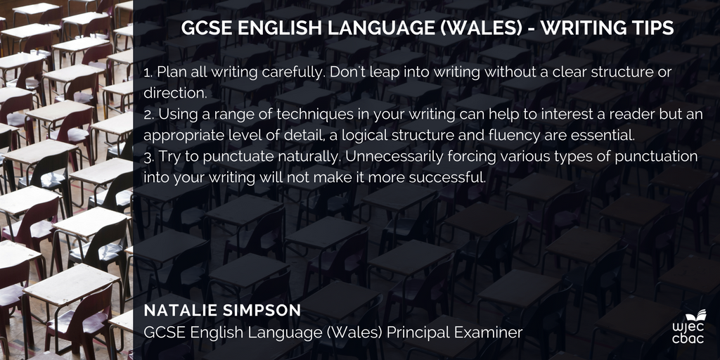 Finally, Natalie Simpson provides a summary of helpful tips to candidates sitting <a href="/wjec_cbac/">WJEC</a> GCSE English Language in Wales this summer