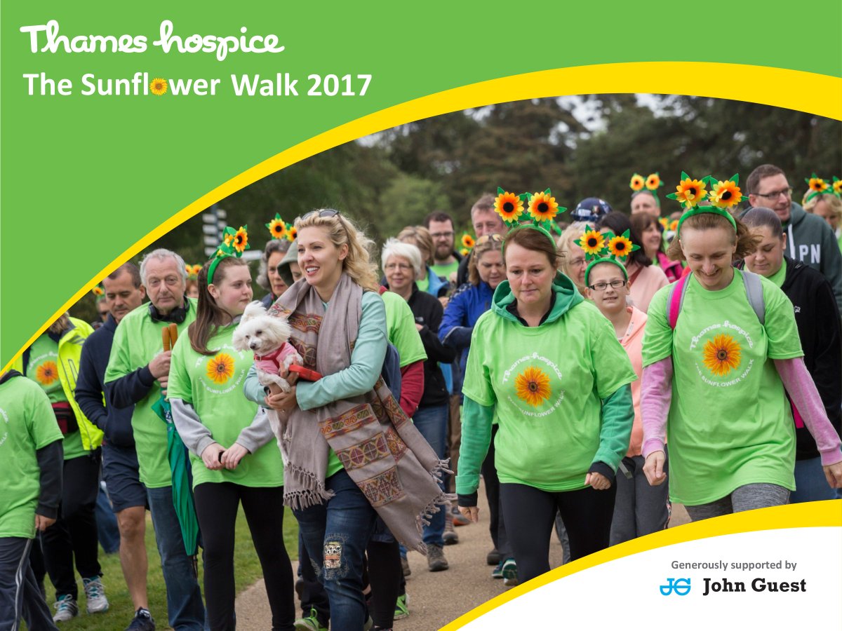 thameshospice's tweet image. Your #entryfee for the #SunflowerWalk will pay for one of our Pastoral Care Team to support a patient. Sign up now thameshospice.org.uk/sunflowerwalk