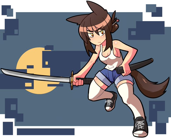 もっと頭身を下げてみるマン。戦う狼少女 