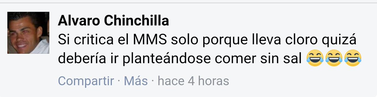 Si critica el MMS sólo porque lleva cloro, debería plantearse el tomar sal