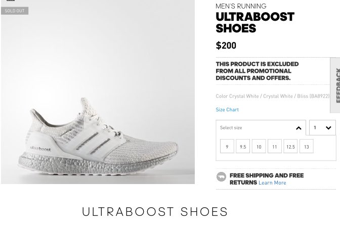 Adidas Ultra Boost Sizing Chart