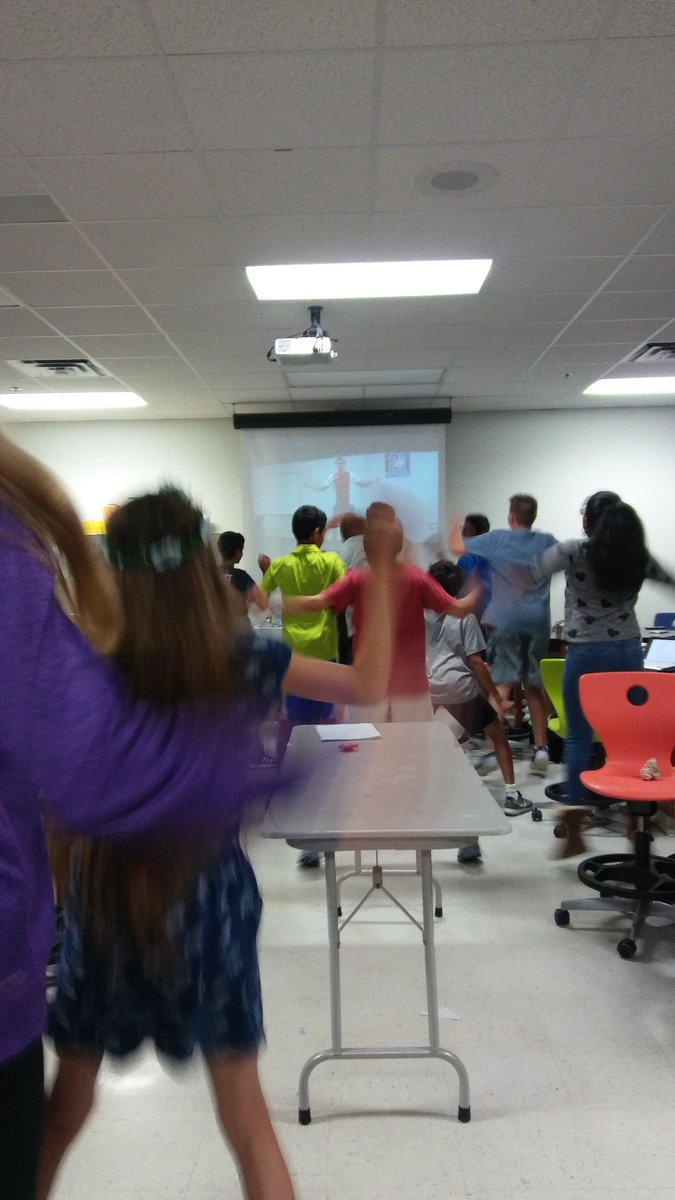 Exercising together!! Jumping Jacks!! #ACES #VillageNorth