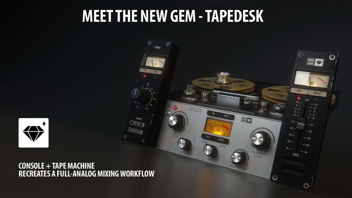 Overloud releases TAPEDESK: Console + Tape Machine emulation overloud.com/tapedesk
