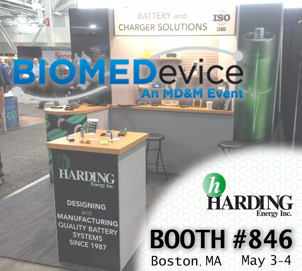 Harding Energy, Inc. (@hardingenergy) on Twitter photo Stop by Booth #846 at the @biomedevice #tradeshow in #Boston this week and say hello to Rob and Steve! Stop by Booth #846 at the @biomedevice #tradeshow in #Boston this week and say hello to Rob and Steve!