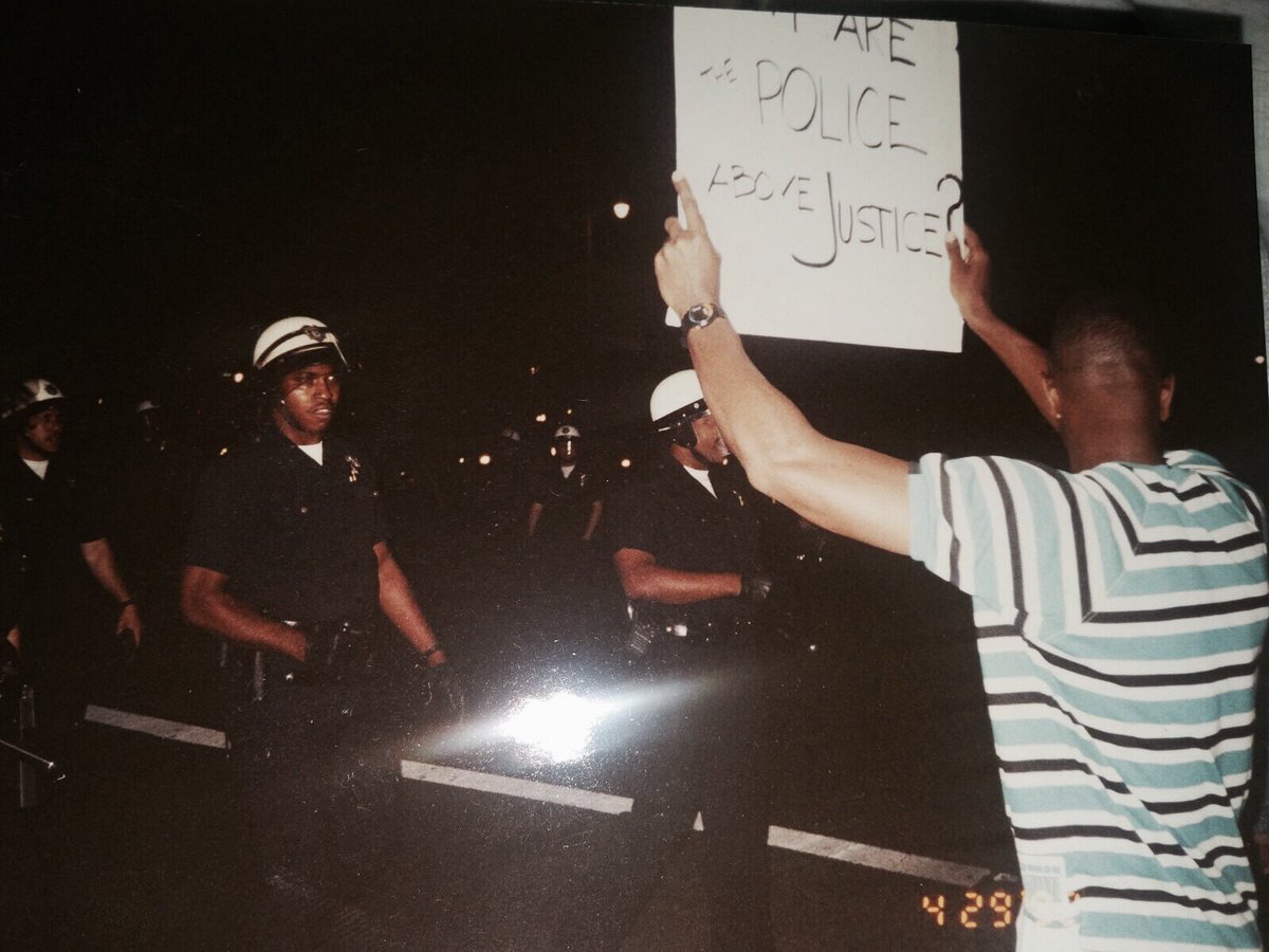 My dad protesting during the Rodney King riots