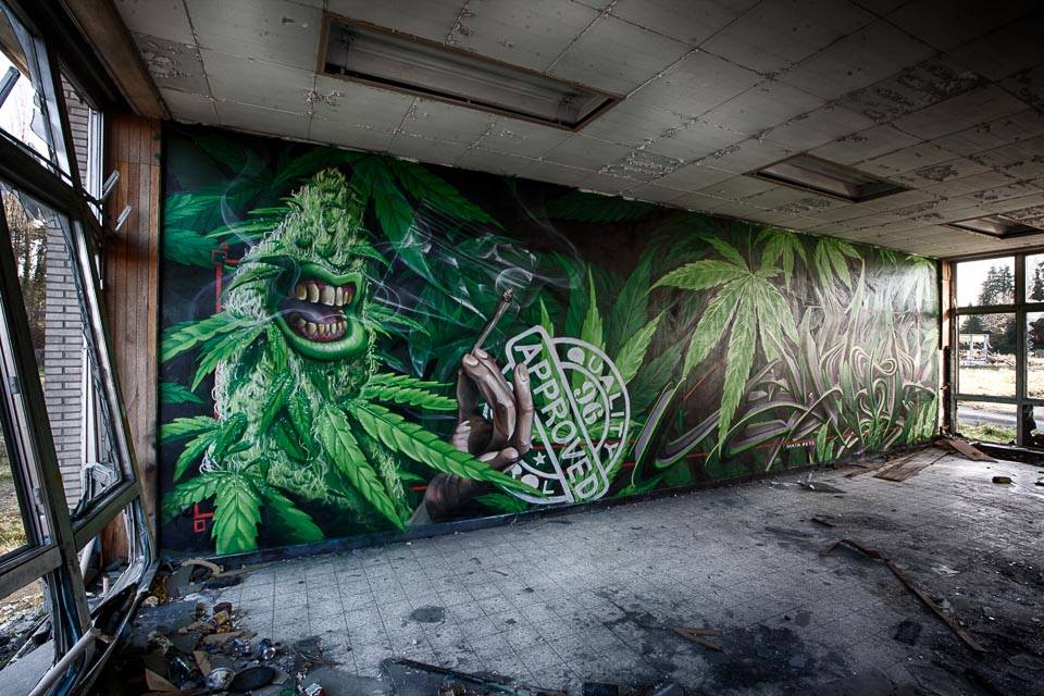 граффити марихуаны