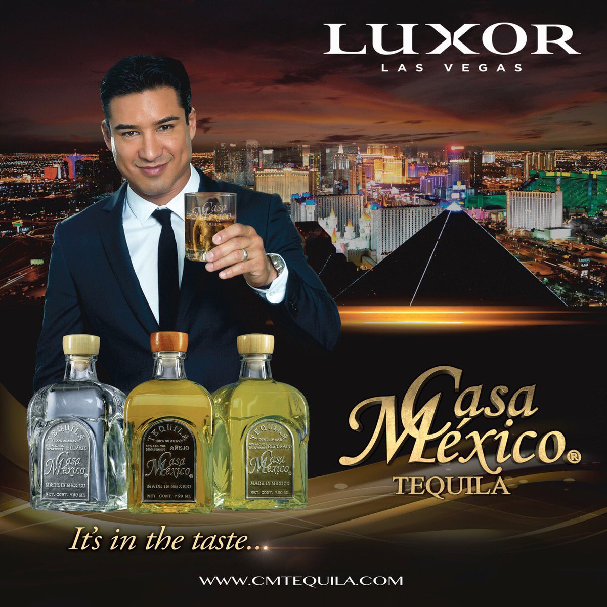 Mario Lopez on Twitter: "Casa México Tequila now proudly served at Luxor @luxorlv !!! Salud con #CasaMexicoTequila #ItsInTheTaste #casamexico #cmtequila #cmteq https://t.co/tZ77yQStOP" / Twitter