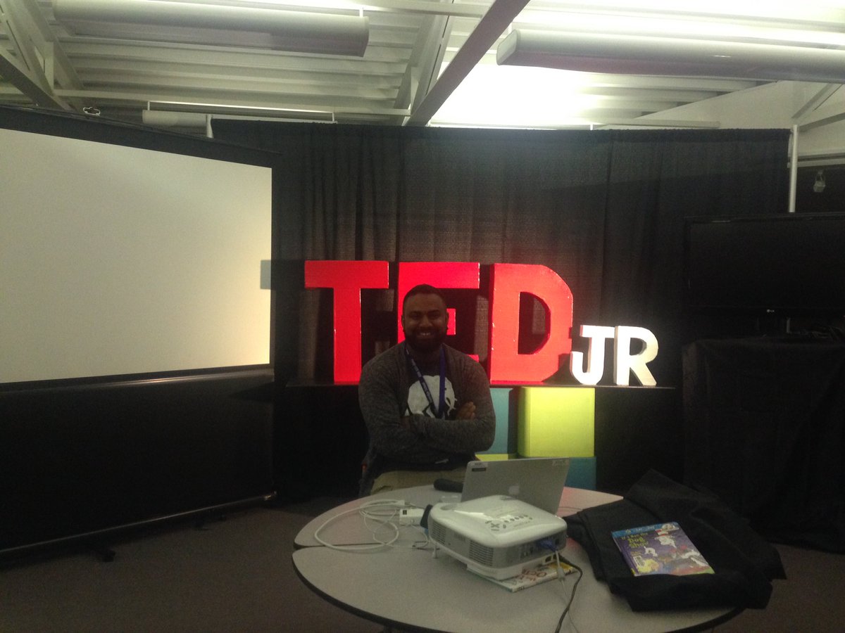 Great things are happening at Bayridge!  Simon Murti has his TedJr set ready to go!  Looking forward to to watching his class! #sd36learn