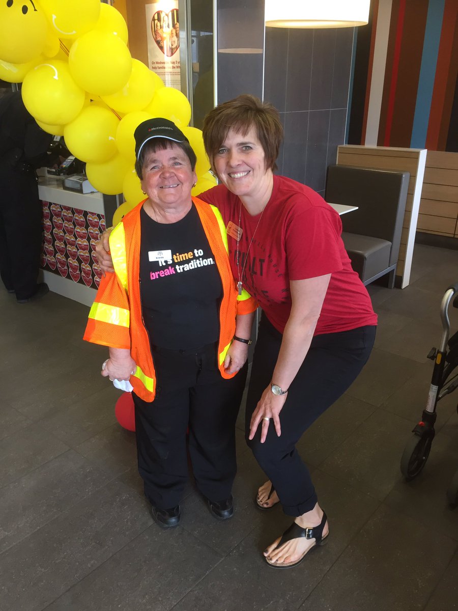 34 year McDonald's Employee Brenda, rocking it on #McHappyDay @RMHCSK