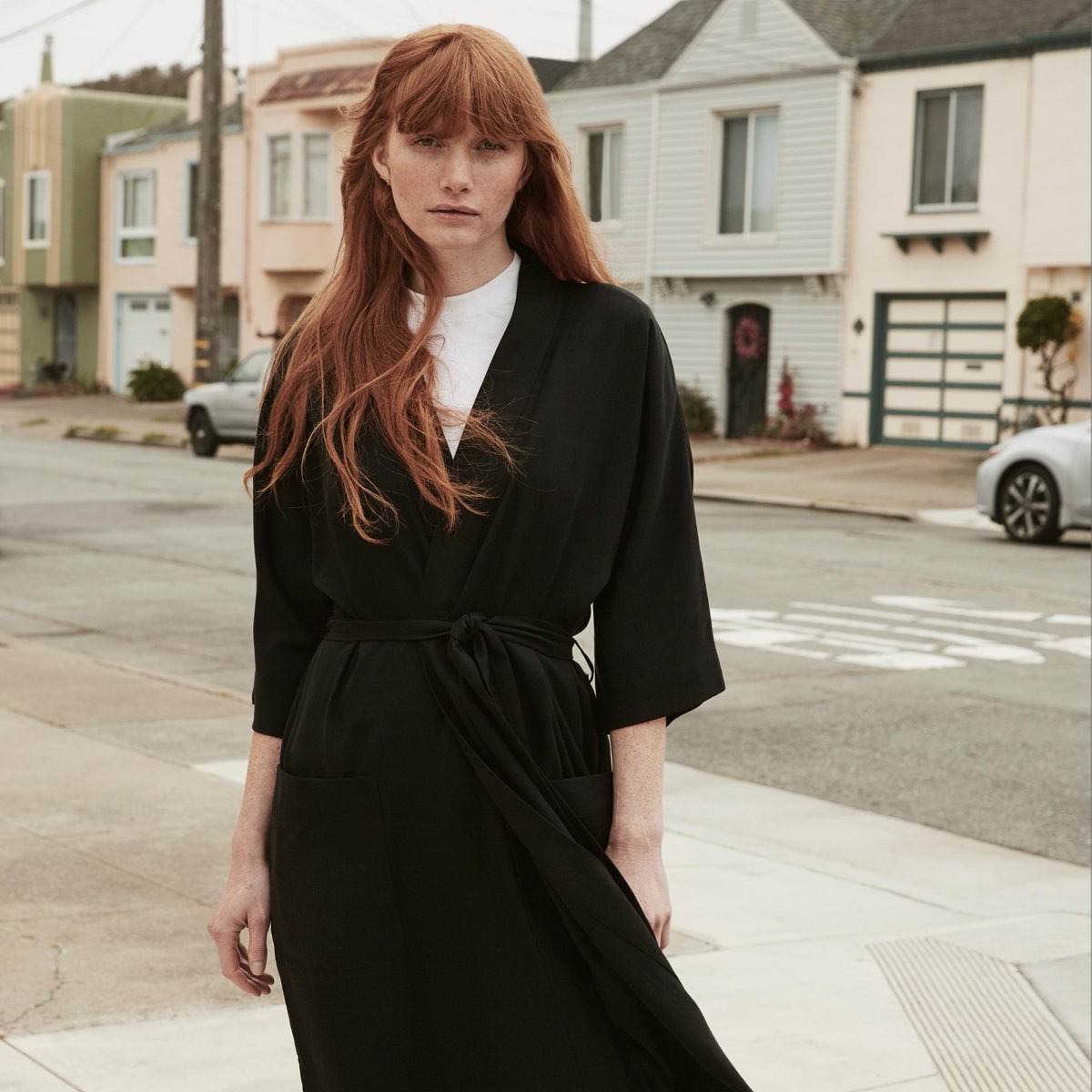 frank and oak wrap dress