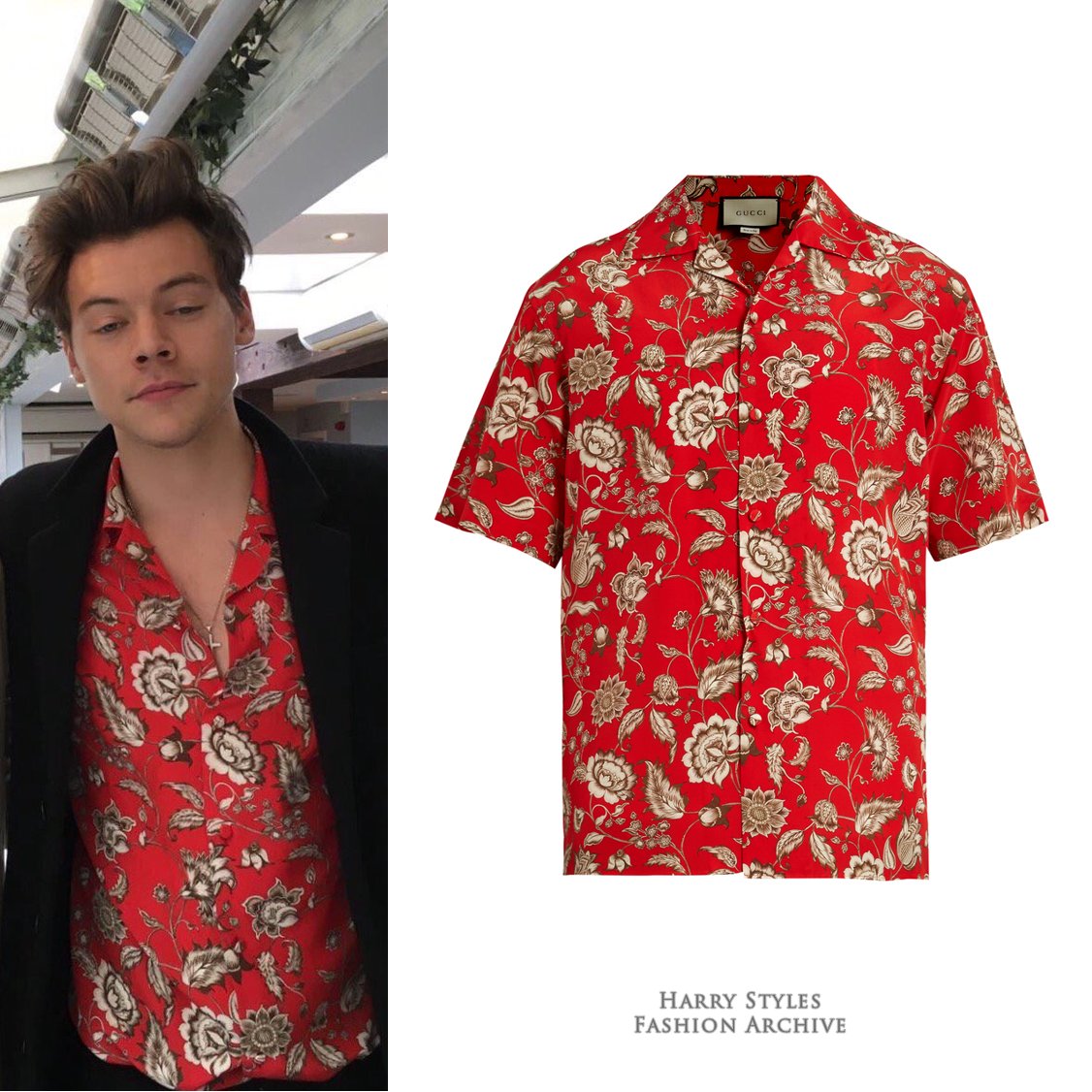 harry styles flower shirt