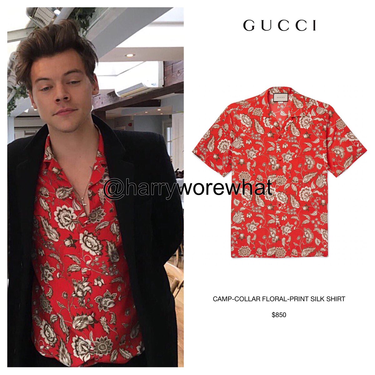 gucci camp collar shirt