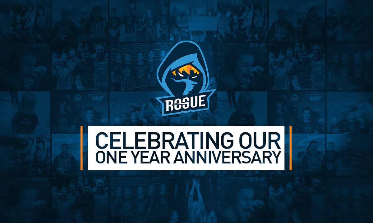 NAVILeague's tweet image. 🎺It's a celebration!🎺
Exactly one year ago today, Rogue was created! 🎂 Thank you to everyone who has stuck around with us! 🎊🎉

#RogueWin