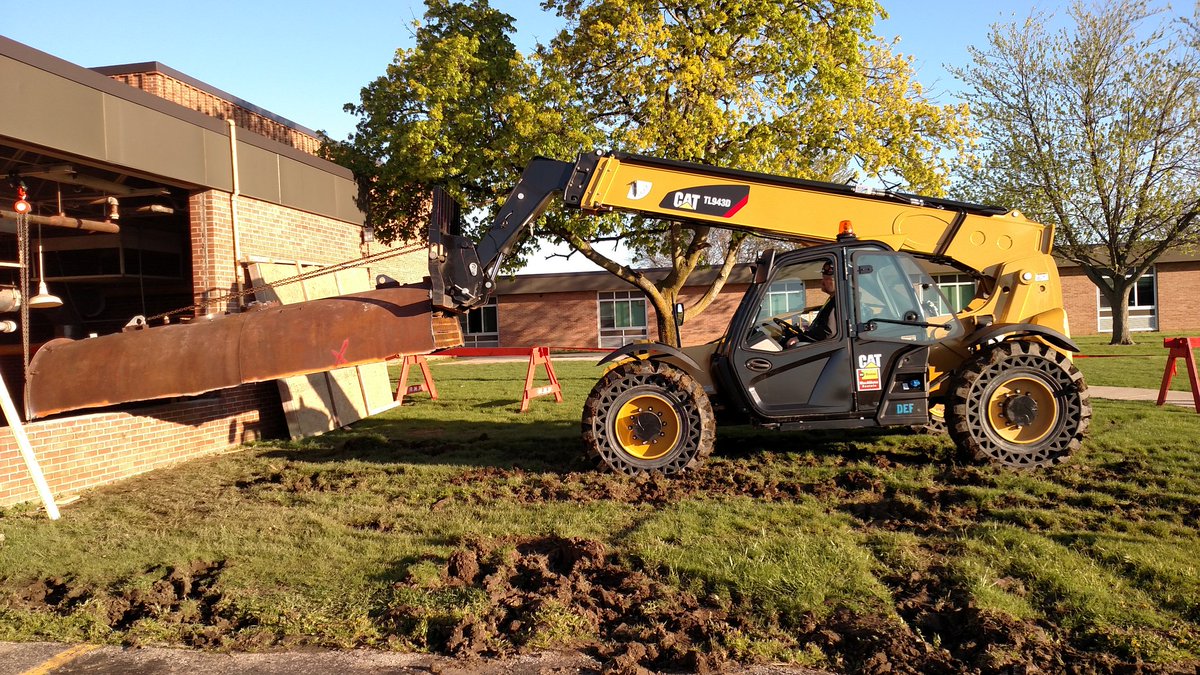Removing a section of a old 1962 steam boiler wrecking &amp; a roll'in! #Construction #demolition  #buildingamerica