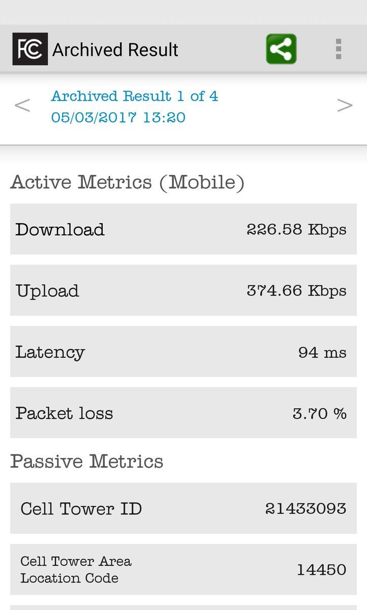 DarrenSabo's tweet photo. Testing #mobilebroadband horrible speed in downtown SF on @TMobile Down: 226.58 Kbps with FCC Speed Test @SamKnows https://t.co/l8LheWmIpT https://t.co/yGe4UUkkm2