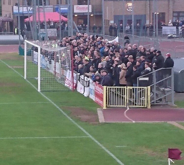 Dartford fans at Chelmsford tonight