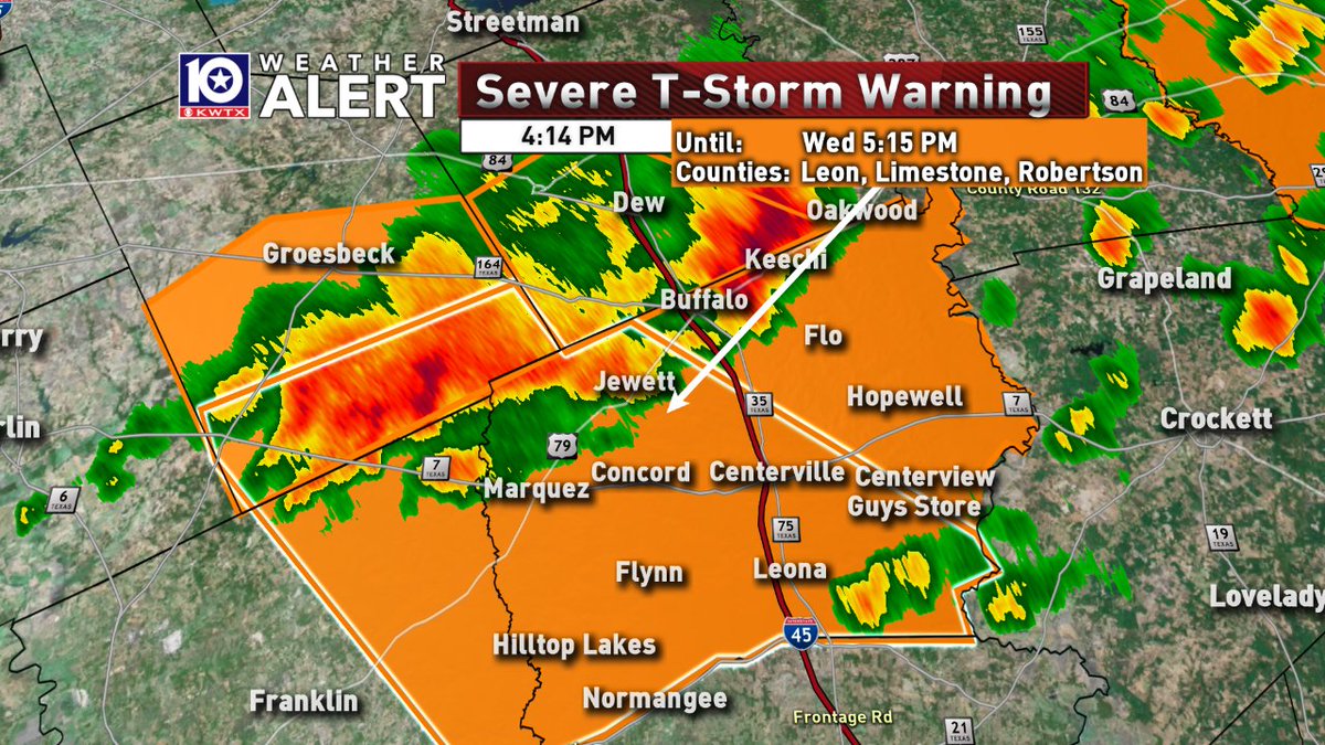 Severe TStorm Warning Severe TStorm Warning issued for Leon County