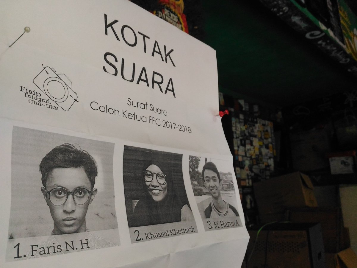 Last day buat nyoblos nih, yuk dateng ke sekre FFC atau lewat bit.ly/Pemira2017