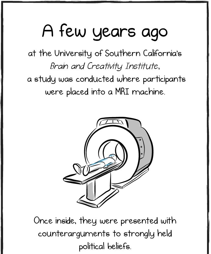 USC's tweet image. Possibly the best explanation ever drawn of @USCBCI research and the #backfireeffect theoatmeal.com/comics/believe… ✌️