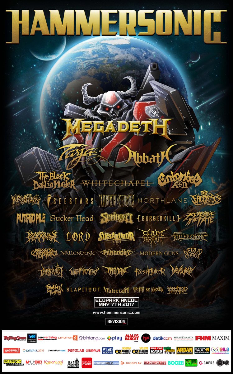 3 Hari lagi! gelaran metal festival terbesar di asia pasifik akan digelar #hammersonic2017