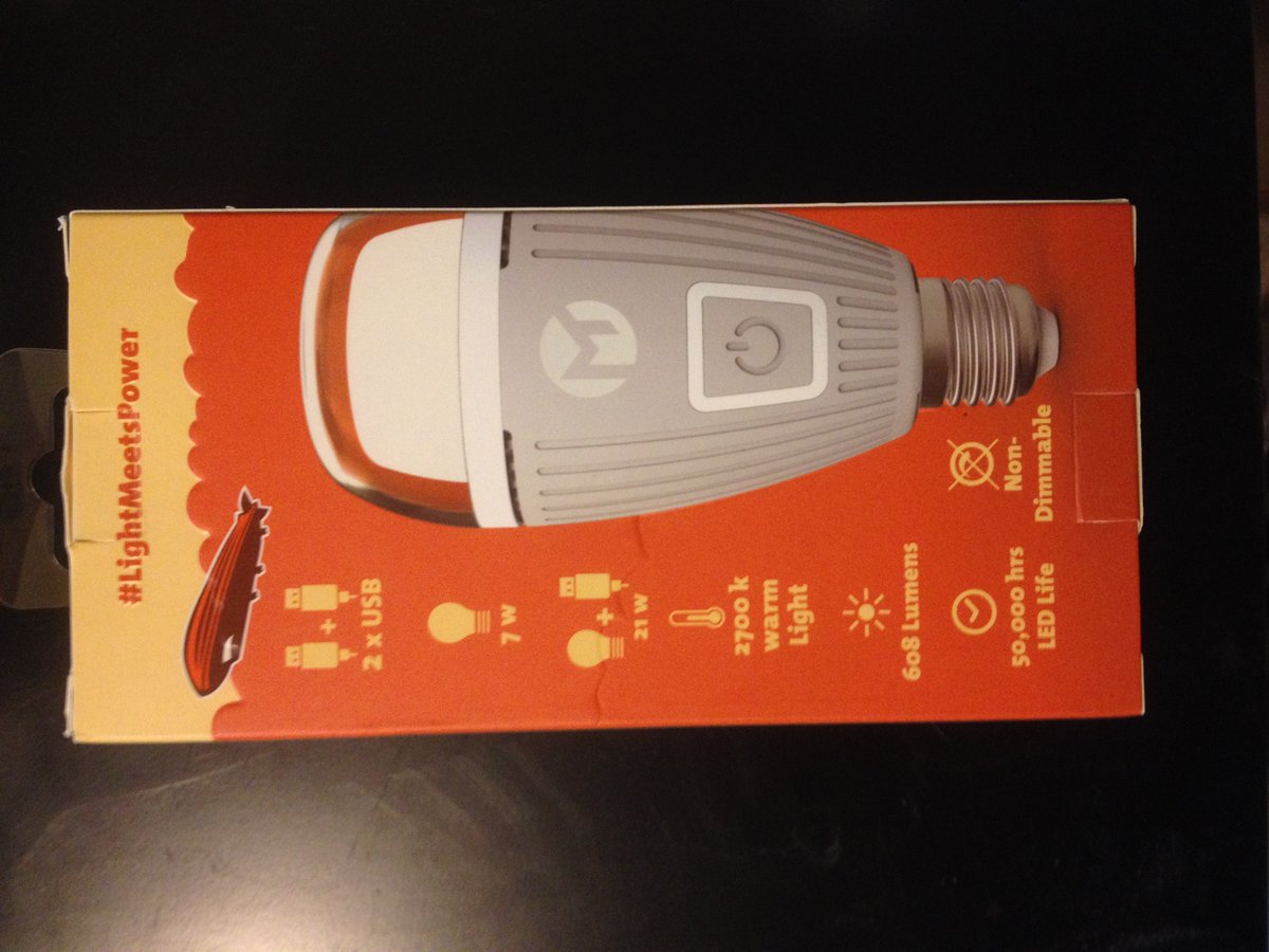 GoldEnterpr1se's tweet photo. This light bulb is amazing!💡 Charge any device without an outlet. Get it here: https://t.co/BWoWzFJAvJ #MegaTinyMoment #MegaTiny https://t.co/hR9fc8fZgj