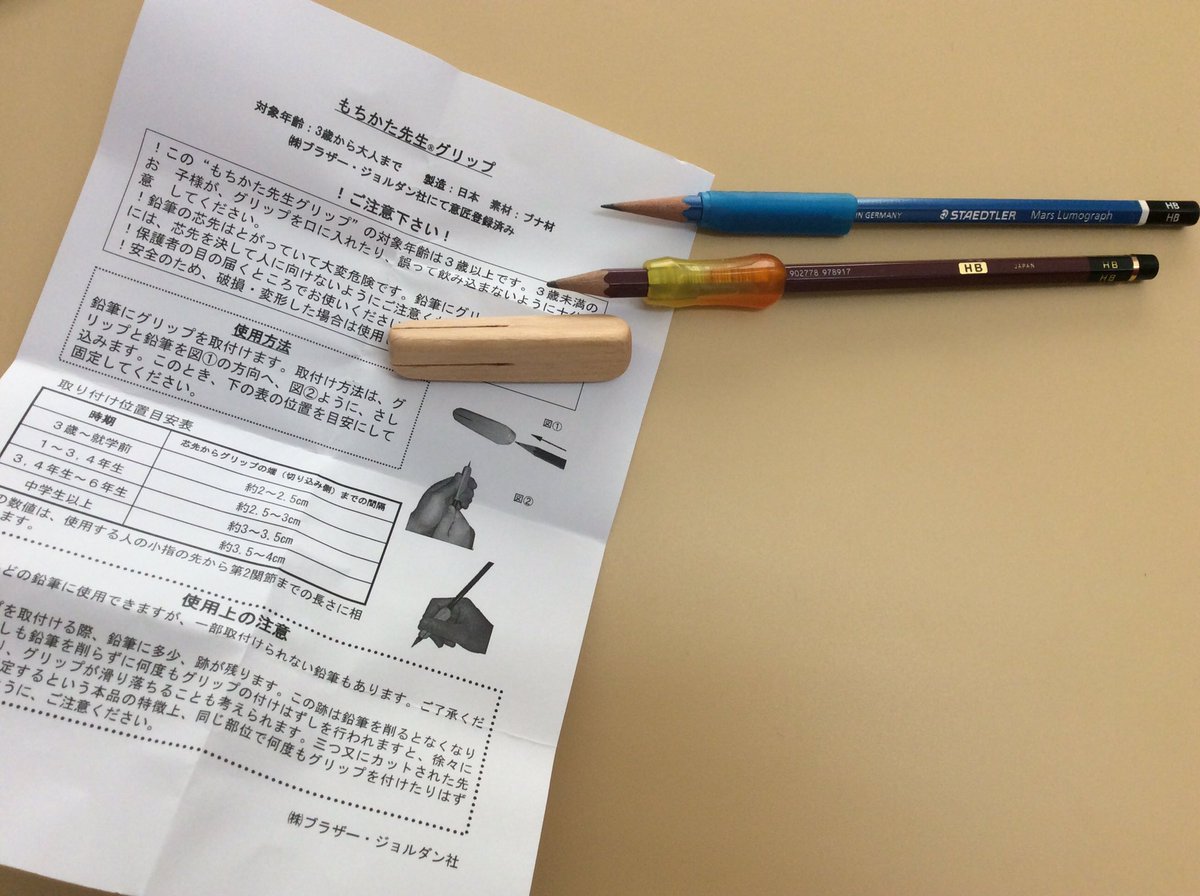 Takashi Matsui בטוויטר 英語の 文字指導 で私が高校生にもやってもらっているのが 鉛筆 万年筆 筆記補助具 の使用 親指 人差し指 中指で持つ グリップ ホールド ことを自然にできるようになったら補助具を外す 1枚目の一番左の白いペンが 私が愛用