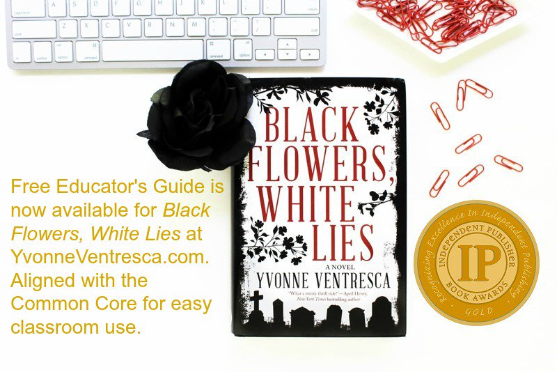 YvonneVentresca's tweet image. Free #EducatorsGuide available for Black Flowers, White Lies goo.gl/sPMJHc #Curriculum #CommonCore @syntactics @skyponypress