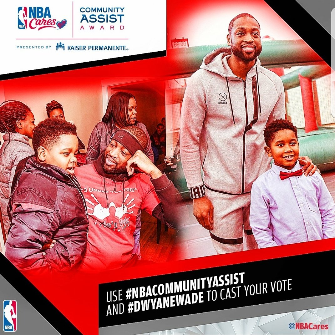 #retweet to vote!  #DwyaneWade #NBACOMMUNITYASSIST!