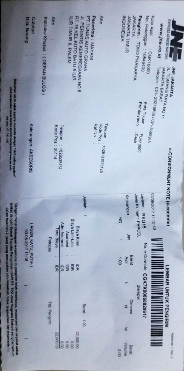 Andra Allan On Twitter Jnecare Cgk7x00868829617 Kenapa Gak Bisa Di Lacak Ya Apakah Ini Resi Pengiriman Palsu