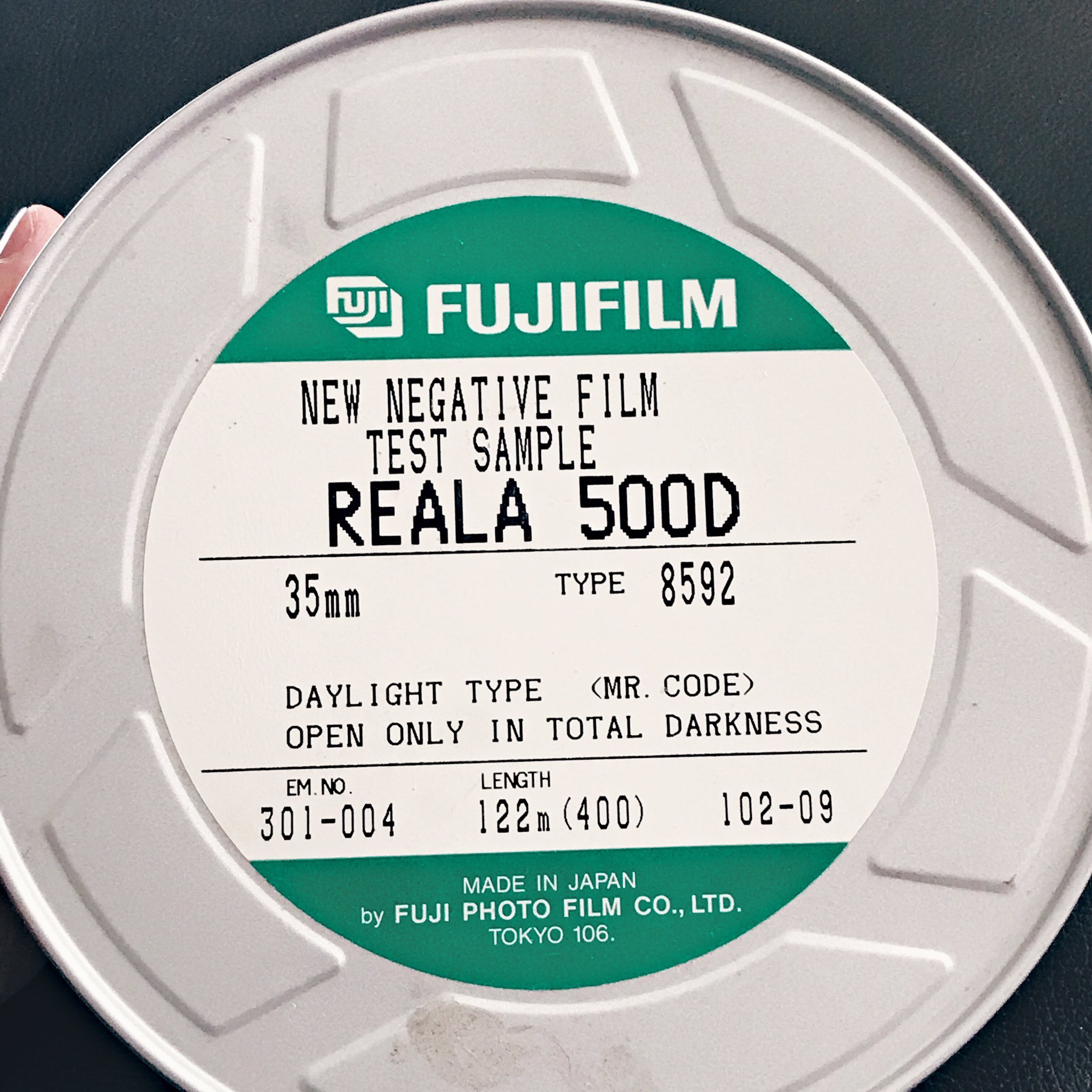Just Kelly on X: My 400ft can of #Fujifilm Reala 500D #film came