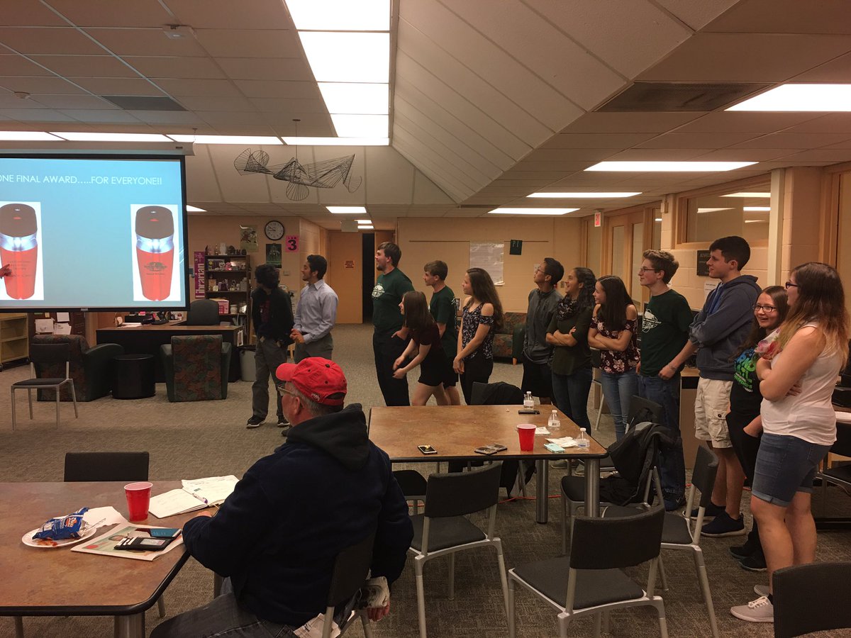 SandvickScience's tweet photo. NHS Science Olympiad team getting their brand new mugs to celebrate a stellar season!!!@DrJoeClark @CaseyGWright https://t.co/3NZD4sxQxU