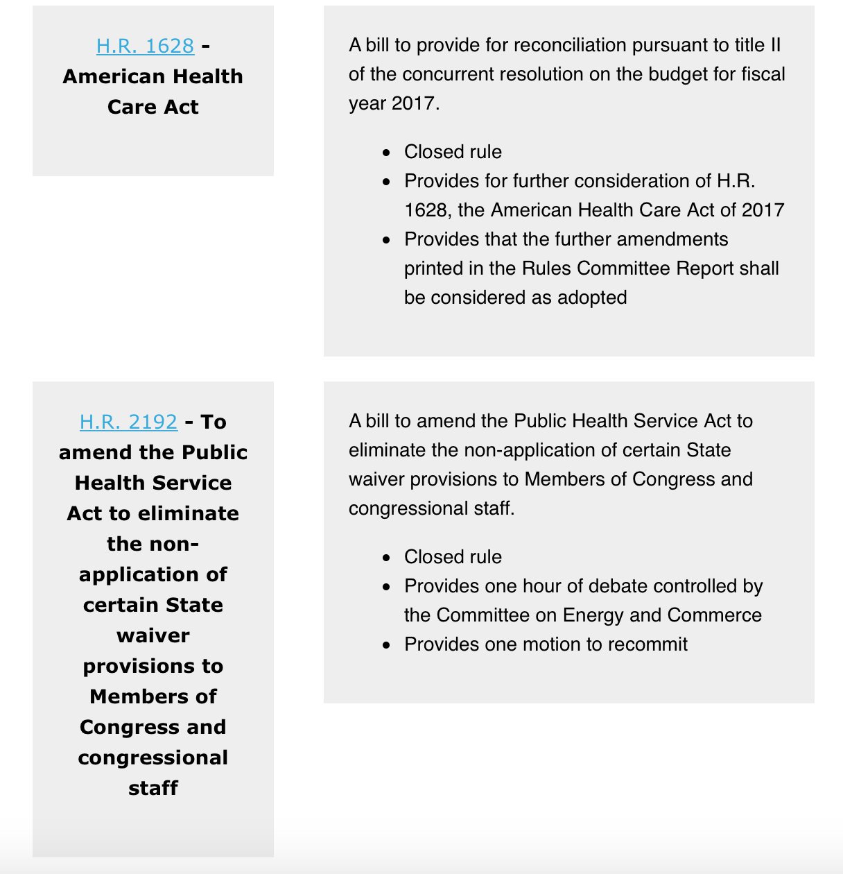 Craig Caplan on X: &ldquo;House rule for AHCA &amp; Member of Congress 