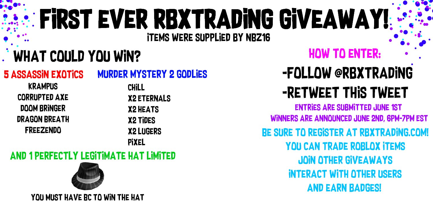 Rbxtrading On Twitter Our First Giveaway Supplied By One - how to trade roblox items on mobile