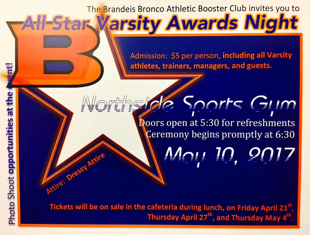 RT this reminder:
2016-17 Varsity Athletes, Managers and Trainers make plans to by your tickets tomorrow at lunch. Last day of sales at BHS.