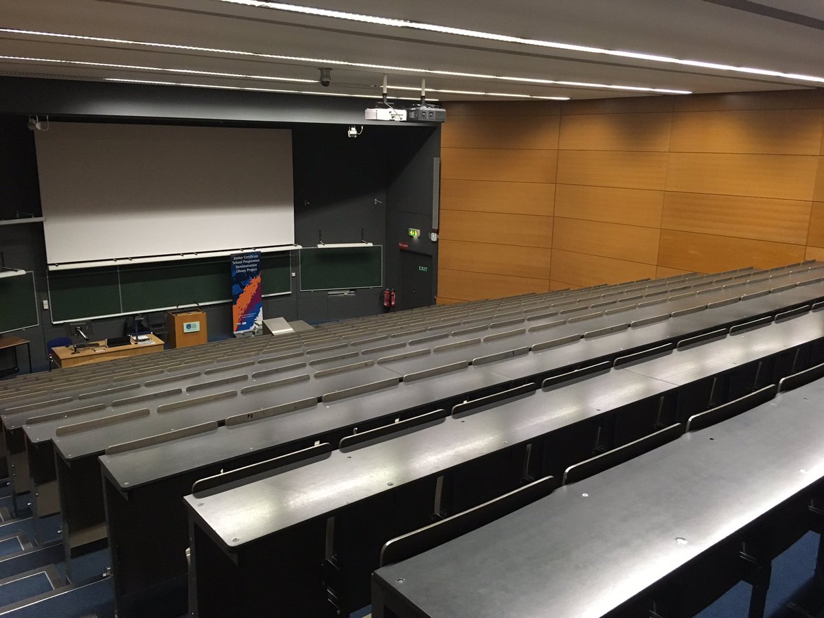 jcsplibraries's tweet image. MacNeill Theatre @tcddublin awaits the arrival of our student poets and rappers for #WRaPParound Showcase. It&apos;s quiet now-but not for long!