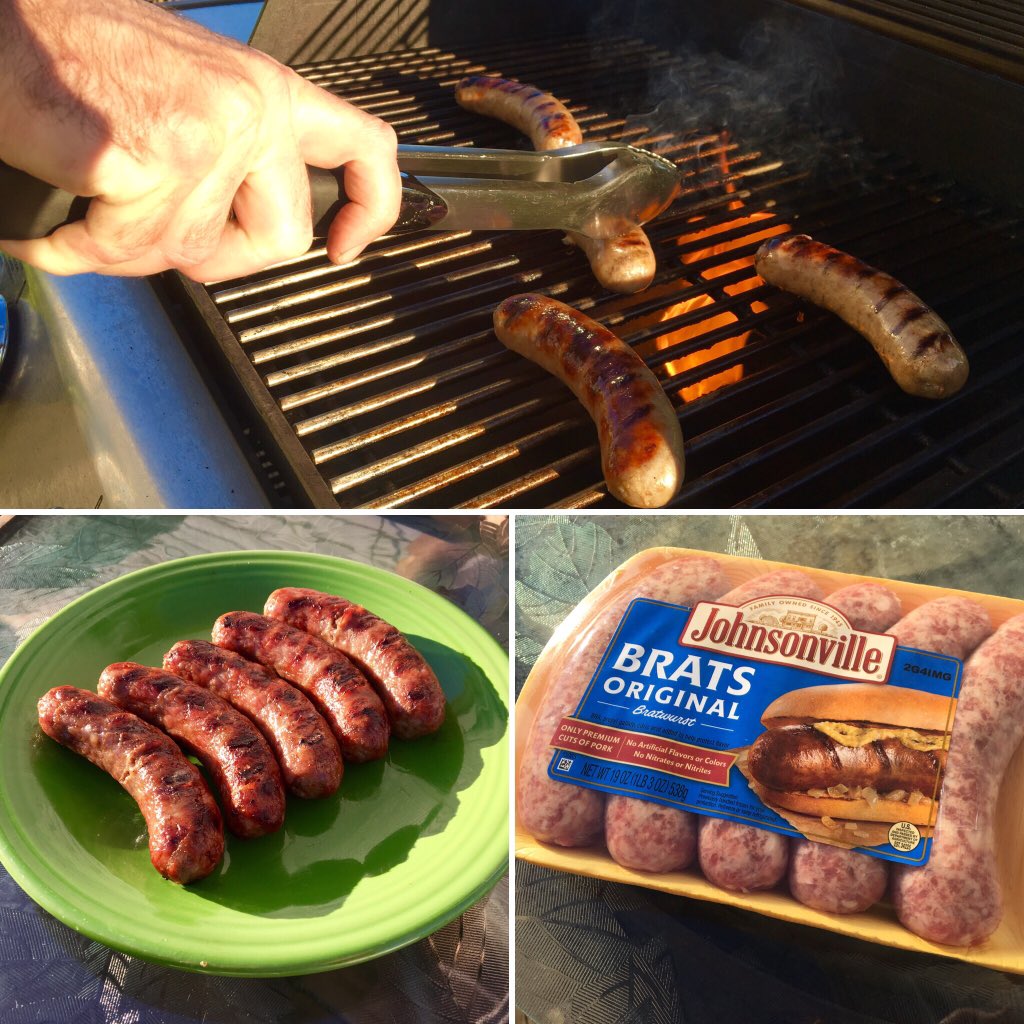 KerryH0we's tweet photo. @Johnsonville Sharing so that the hubs can spend less time doing lawn work and more time with family!! 💕 #FirstBratsContest https://t.co/YUyndFfOv6