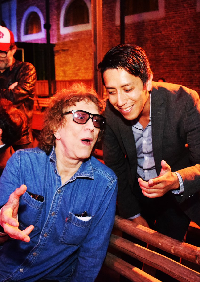 pierreolivar's tweet photo. TALKING ABOUT PHOTOGRAPHY WITH THE ICON @therealmickrock AT BOWIE BY MICK ROCK https://t.co/5XBB9yjV8r